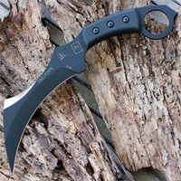 TPTAC01 TOPS Tactical Karambit Carbone 1095 Blade Micarta Handles USA TPTAC01