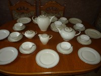 Schönes altes Kaffeeservice  von Zeh Scherzer Crem  Golddekorrand + Geschenk