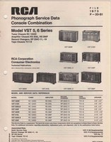 RCA Phonograph Service Data Manual for Model VST 5, 6 Series