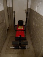 Kettler Hantelbank mit Beincurler und Gewichten