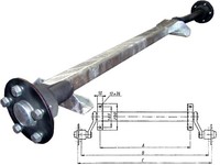 HGW 750 kg. Achse ungebremst MB8 von Schlegl - AM: 1000 mm - AS: 4*100