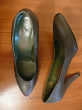 Charles Jourdan/Paris/France: Vintage - Brown - Leather Pumps Shoes - Size 6.5 B