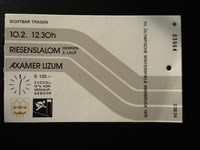 Org. Ticket 1976 Olympische Winterspiele Innsbruck Eintrittskarte Riesenslalom