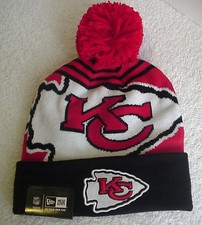 "Nfl" New Era® (Authentic) Kansas City Chiefs "Logo Whiz" Cuff Knit Pom Top