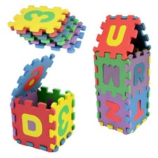 36 חלקי פאזל אותיות ומספרים
