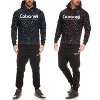 Cabaneli Herren Jogginganzug Freizeitanzug Trainingsanzug Hose Hoddie 2 Teiler