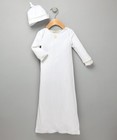 NWT Precious Victoria Kids Long Gown + Beanie Pima Cotton 3-6 Months MUST SEE