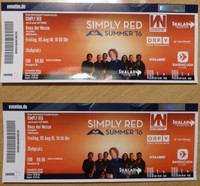  Zwei Tickets für Simply Red Konzert, Dornbirn am 5.8.2016, Beginn 19 Uhr30
