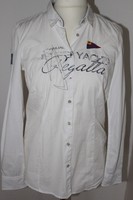 Gaastra tolle sportliche Bluse weiß mit blau Gr. XL 40-42 Baumwolle  vielseitig