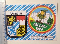 Aufkleber: Bayern - Allgäu Fan - Aufkleber + Postkarte (080116164)
