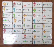 Outer Space themed Dolch Pre-Primer sight word flash cards.  40 cards total.  Gi