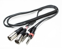 3,0 m 2x KLINKE 6,35 2x XLR MALE MÄNNLICH ADAPTER KABEL STEREO MONO symmetrisch