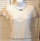 Girls Pajamas SLEEP TOP Cream EMERALD GREEN TRIM 6M Intimate Collection PJs