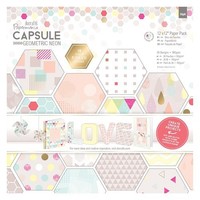 Paket Scrapbooking Papier Docrafts Papermania Geometric Neon 36 Blatt 30,5x30,5 