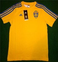 Schweden T-Shirt Tee ADIDAS für Kinder/Kids + Größe 140 + Sverige Sweden SVFF