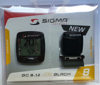 Sigma Sport BC 8.12 ATS schwarz  wireless Tacho FahrradComputer kabellos black