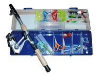 Jenzi Tele Ruten Angelset Set ECO Green Concept, Ready to Fish - Angelset NEU