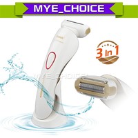 Aufladbar Damenrasierer Rasierer Ladyshaver Wet & Dry Nass und Trocken Hot