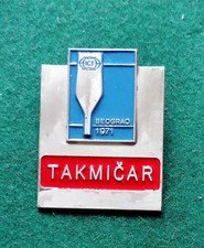 1971 Belgrade Icf World Canoe Sprint Championships Takmicar (Competitor) badge