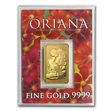 5 gram Perth Mint Gold Bar - Oriana Design - In Assay - Sku #23560