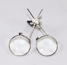 Jewelers Double Clip on Loopy Eye Loupe for Glasses 5x Magnifying Power Lenses