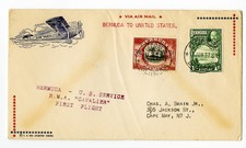 Bermuda 1937 First Flight Cover Rma Cavalier Plane
