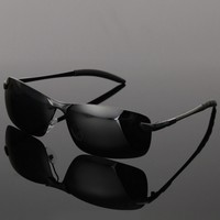 Polarisiert Sonnenbrille Fahrbrille Radbrille Sportbrille Brille Schwarz Aviator
