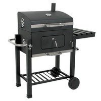 Holzkohle Grillwagen "Black Oak" BBQ Smoker Barbecue Grill