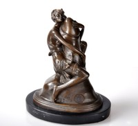 BRONZE FRAU AKT SKULPTUR EROTIK PHALLUS signiert BRUNO ZACH