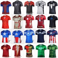 Superhero Marvel Comics Costume Cycling T-Shirts Kurzarm/Langarm Bicycle Jersey
