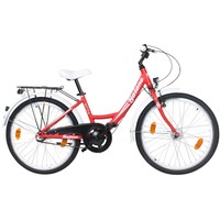 24 Zoll Galano Mädchenrad Jugendrad Cityrad Mädchenfahrrad ROT *NEU* 