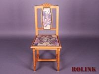 Antik Stuhl in Eiche hell massiv, aus der Gründerzeit, Set aus 6 Stühlen