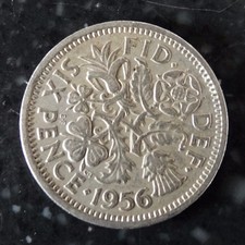 1956 Queen Elizabeth Lucky Sixpence 60th Birthday in 2016