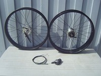 Cruiser Laufradsatz 24 Zoll  80/80mm schwarz  Shimano  7gang Rücktritt   *