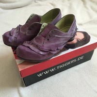 Tiggers Pumps, Gr. 38 (UK 5), lila, Leder, super Zustand, *inkl Versand*