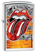 ZIPPO "THE ROLLING STONES" POLISHED CHROME COLOR LIGHTER ** NEW IN BOX ** MUSIC