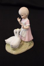 1991 "Friends" Collectible Lefton's Girl W/ Geese The Christopher Collection