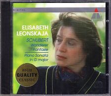 <b>Elisabeth LEONSKAJA</b>: SCHUBERT Wanderer-Fantasie &amp; Sonata D.894 Klaviersonate ... - s-l225