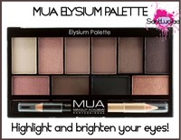 MUA ELYSIUM LIDSCHATTEN PALETTE SCHWARZ STIFT AUGEN ERHELLER HIGHLIGHTER STIFT