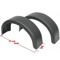 2 Stück Kotflügel 20/70 cm Kunststoff schwarz 200/700 Anhänger Schutzblech 20x70