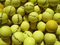 100 gelbe Rangebälle Crossgolfbälle,  Golfbälle  Crossgolf