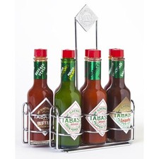 WONDERFUL TABASCO 7 PACK HOT SAUCE Pepper Sauce Caddy