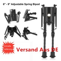 Einstellbar 6" Taktische Federbelasteten Zweibein Rückkehr Rest Bipod Jagd DHL