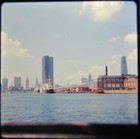 Vtg Photo Slide Chicago Buildings/Boats on River Y4-16
