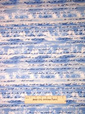 Religious Lord Is My Shepherd Fabric ~ Cotton By The Yard ~ Benartex Bible Study