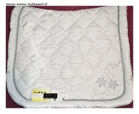 Edle Turnier Dressur Schabracke , Neu , Gr. WB , Weiß , beidseitig Strass ,