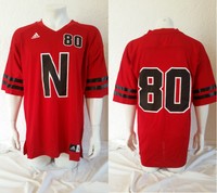 NCAA College Football Trikot Jersey University NEBRASKA CORNHUSKERS Nr. 80 rot
