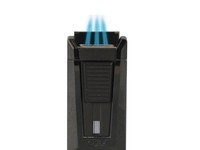 Colibri Zigarrenfeuerzeug Stealth Triple / 3er Jet / Black Metallic / Black