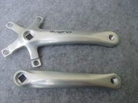  Sugino XD Kurbelsatz single oder 2 fach 5 Kurbellängen silber 110  Lochkreis