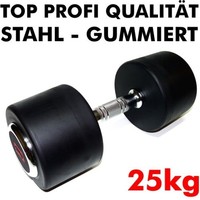 Profi Studio Kurzhantel Stahl Gummiert 25kg   + TOP-QUALITÄT +